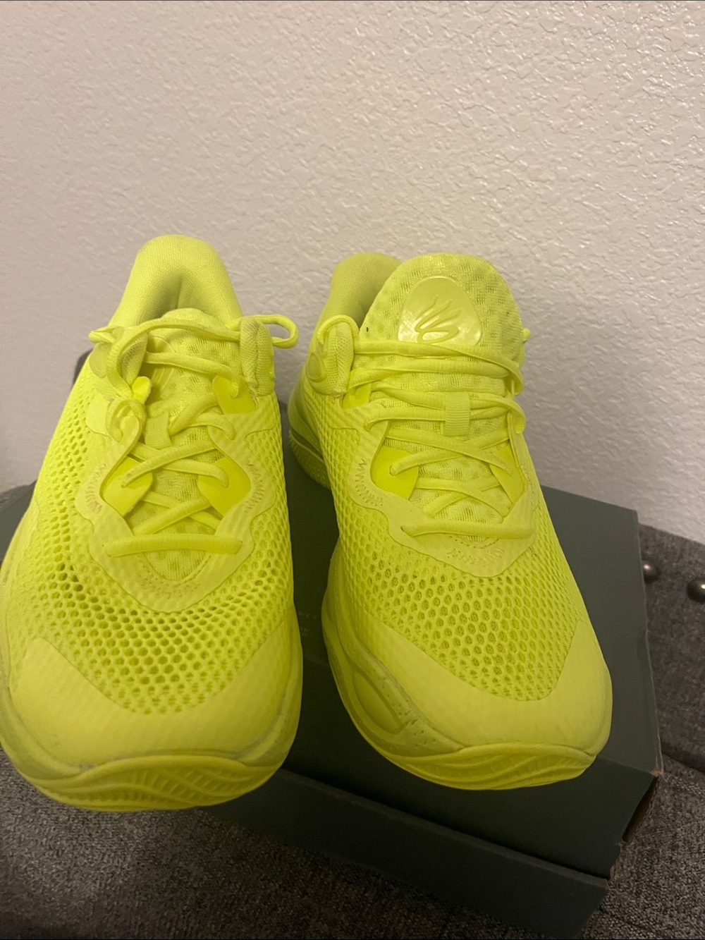 Neon Yellow Athletic Running Shoes by Under Armour
